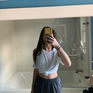 cream ribbed cold shoulder top